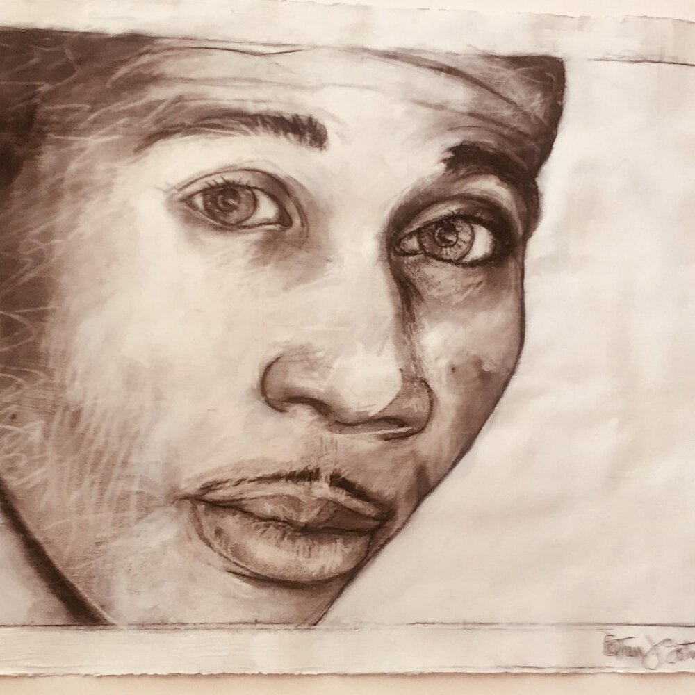 Medgar Evers - Charcoal Drawing